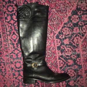 Black Tory Burch Riding Boots